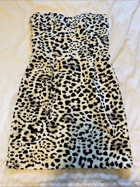 NWT H&M Snow Leopard Dress sz 10